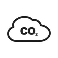 Carbon Dioxide Gas Line Icon vector