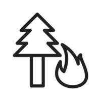 Forest Fire Line Icon vector