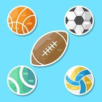 Sport Ball Vector Flat design sticker