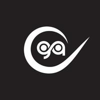 Ga initial letter vector logo icon