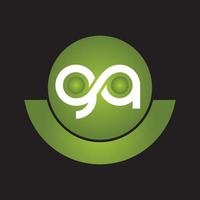 Ga initial letter vector logo icon