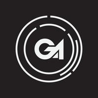 Ga initial letter vector logo icon