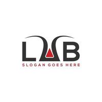 LAB LABORATORY ELEGANT LOGO DESIGN AND MODERN vector