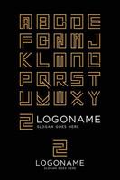 CUSTOM ALPHABET ABSTRACT GEOMETRIC LOGO DESIGN MODERN vector