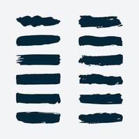 Brush strokes set vector