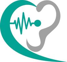 hearing aid logo abstract vector
