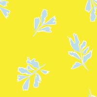 Yellow Tropical Leaf Seamless Pattern Design vector