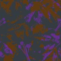 Purple Floral Brush strokes Seamless Pattern Design vector