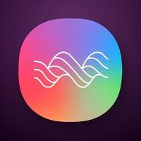 Sound spiral wave app icon. Music rhythm, audio curled soundwave. Spectrum, vibration, noise curve. Digital waveform. UI UX user interface. Web or mobile application. Vector isolated illustration