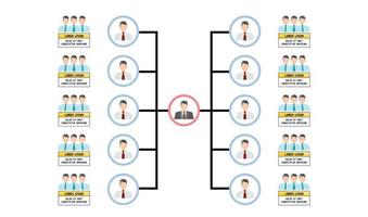 Organization Chart Info graphics, vector design