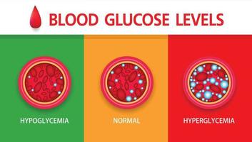 hiperglucemia, azúcar en sangre alta y diabetes, la obesidad es una condición médica grave que causa el diseño de vectores. vector