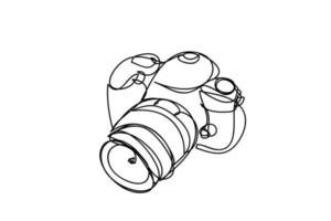 camera ,line drawing style, vector design