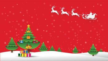 Santa Claus, Happy new year, christmas vector,paper art style vector