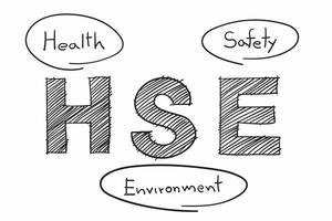 HSE concept ,Health Safety Environment acronym, vector icon design