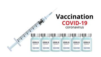concepto de vacunación, coronavirus covid-19, ilustración vectorial.