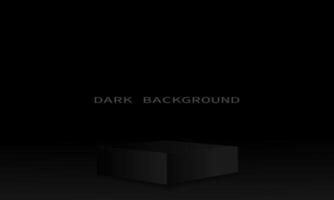 black background with stage for product placement vector