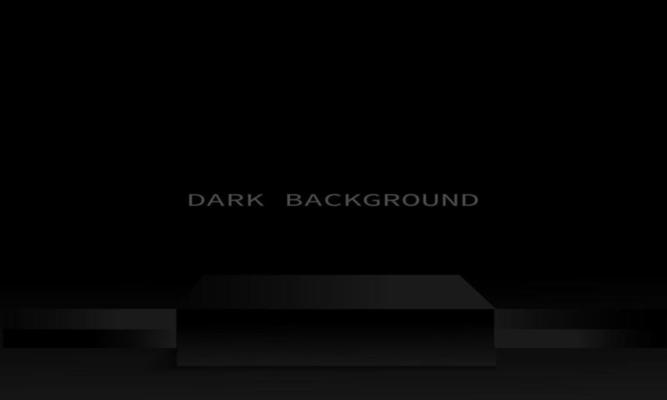black background with stage for product placement