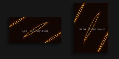 neon background with orange glow and abstract lines vector