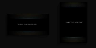 dark background with squares on top and bottom vector