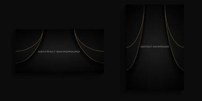 premium background with gold lines on the right and left along with shadows for covers, banners, posters, billboards vector