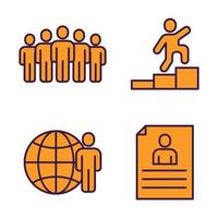 Business people set icon symbol template for graphic and web design collection logo vector illustration