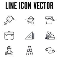 plantilla de símbolo de icono de conjunto de construcción para ilustración de vector de logotipo de colección de diseño gráfico y web