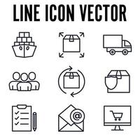 entrega, plantilla de símbolo de icono de conjunto de envío para ilustración de vector de logotipo de colección de diseño gráfico y web