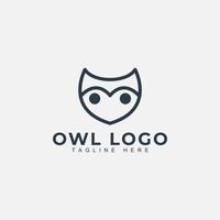 Modern owl logo icon concept vector illustration.