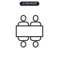 meeting icon symbol template for graphic and web design collection logo vector illustration