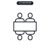 meeting icon symbol template for graphic and web design collection logo vector illustration