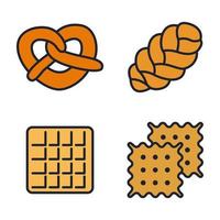 Bakery shop set icon symbol template for graphic and web design collection logo vector illustration
