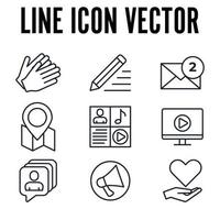 Blogger, blogging set icon symbol template for graphic and web design collection logo vector illustration