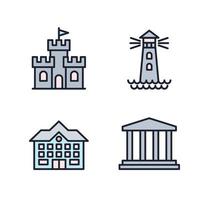 Building set icon symbol template for graphic and web design collection logo vector illustration