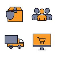 Delivery, shipping set icon symbol template for graphic and web design collection logo vector illustration