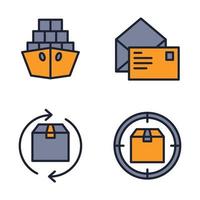 Delivery, shipping set icon symbol template for graphic and web design collection logo vector illustration