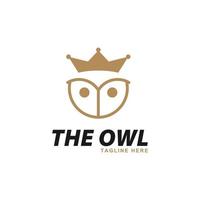 Modern owl logo icon concept vector illustration.