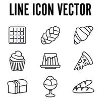 plantilla de símbolo de icono de conjunto de tienda de panadería para ilustración de vector de logotipo de colección de diseño gráfico y web