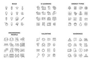 plantilla de símbolo de paquete de iconos de mega colección para diseño gráfico y web ilustración de vector de logotipo de colección