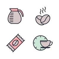 plantilla de símbolo de icono de conjunto de cafetería para ilustración de vector de logotipo de colección de diseño gráfico y web