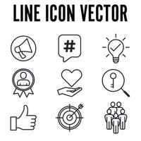 Blogger, blogging set icon symbol template for graphic and web design collection logo vector illustration