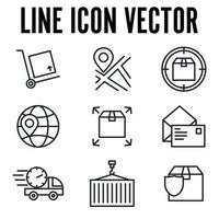 entrega, plantilla de símbolo de icono de conjunto de envío para ilustración de vector de logotipo de colección de diseño gráfico y web