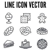 Bakery shop set icon symbol template for graphic and web design collection logo vector illustration