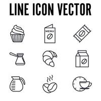 plantilla de símbolo de icono de conjunto de cafetería para ilustración de vector de logotipo de colección de diseño gráfico y web