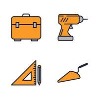 construction set icon symbol template for graphic and web design collection logo vector illustration