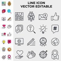 Blogger, blogging set icon symbol template for graphic and web design collection logo vector illustration