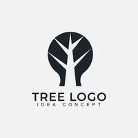 Ilustración de vector de diseño de logotipo de árboles de naturaleza. icono de vector de árbol