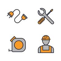 construction set icon symbol template for graphic and web design collection logo vector illustration