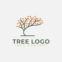 Ilustración de vector de diseño de logotipo de árboles de naturaleza. icono de vector de árbol