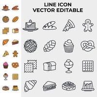 Bakery shop set icon symbol template for graphic and web design collection logo vector illustration