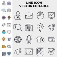 Business and finance set icon symbol template for graphic and web design collection logo vector illustration